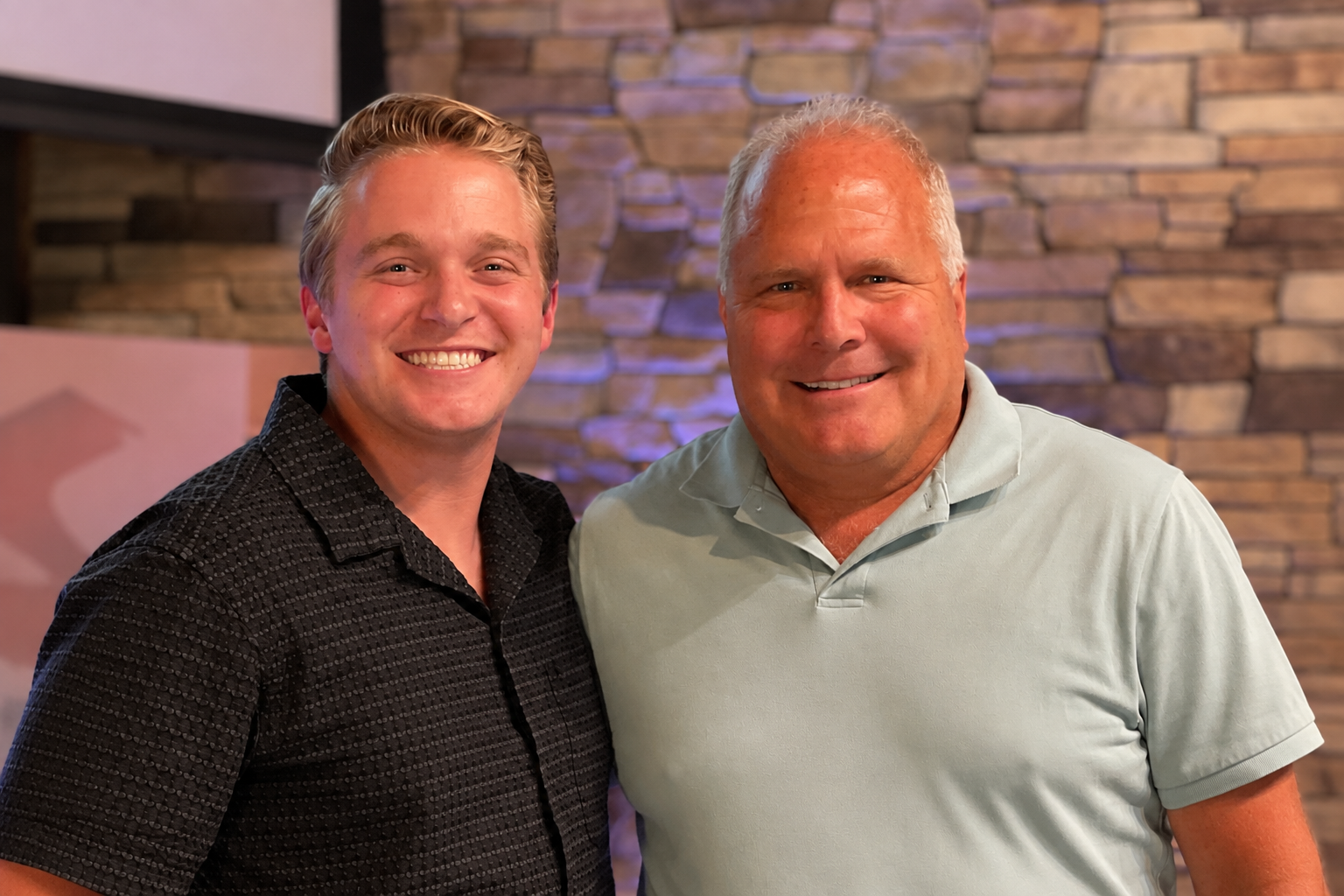 David and Joshua together, reunited years after working together